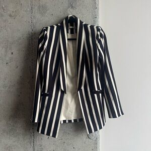 Alice + Olivia Monochrome Striped Jacket